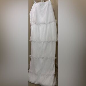 LUSH DECOR Elegant White Tiered Curtain Panels 54”x84”